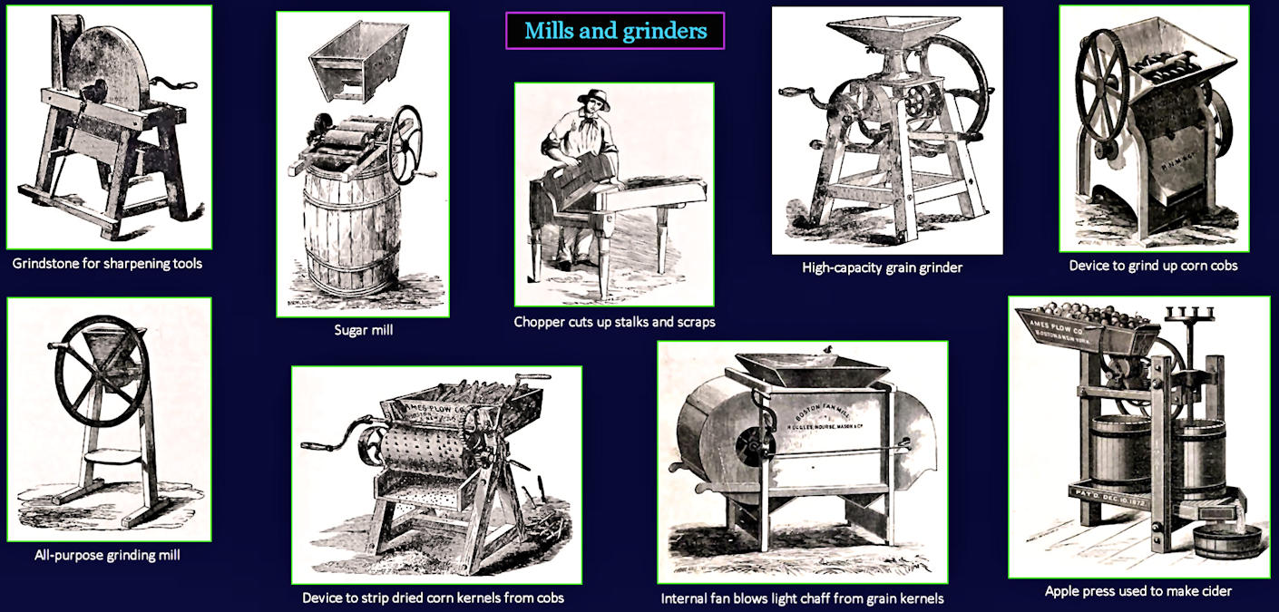 Wooden farm devices, 1860s